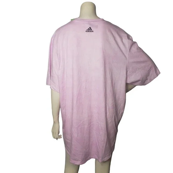 ADIDAS Three Bar Wash T Shirt Lilac Size 2XL NEW WITH TAGS - Picture 3 of 12
